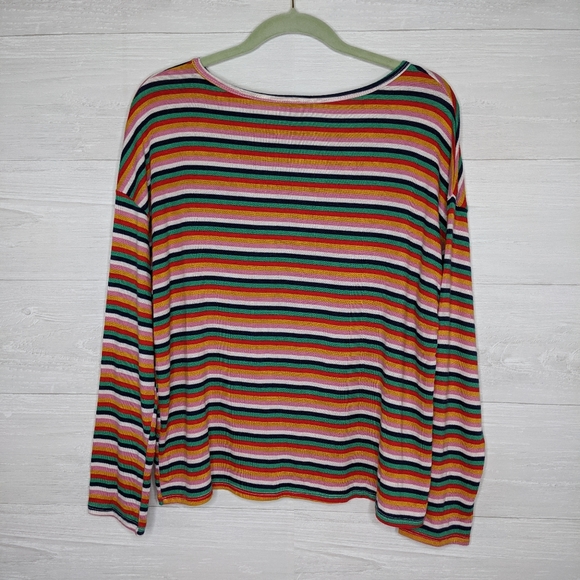 Lumiere Crew Neck Striped Rainbow sweater - Picture 4 of 9